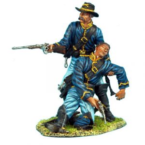 ACW037 UNION DISMOUNTED CAVALRY HELPING TROOPER VIGNETTE