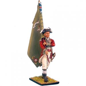 AWI024 BRITISH 5TH FOOT STANDARD BEARER WITH REGIMENTAL COLORS