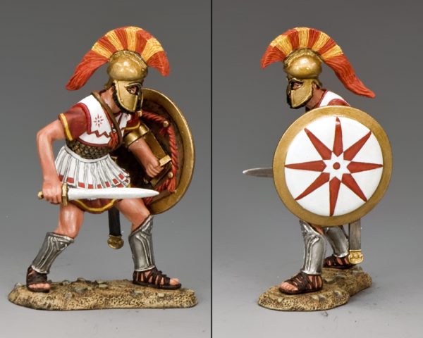 AG035 HOPLITE ADVANCING WITH SWORD AND SHIELD