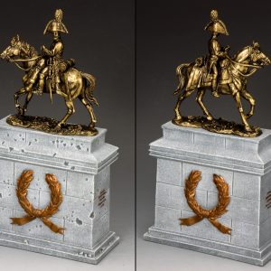 SP088-GR THE MOUNTED RUSSIAN OFFICER ON LARGE EQUESTRIAN STATUE PLINTH (GREYSTONE)