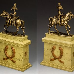 SP088-SA THE MOUNTED RUSSIAN OFFICER ON LARGE EQUESTRIAN STATUE PLINTH (SANDSTONE)