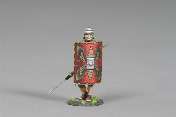 ROM124A ADVANCING LEGIONNAIRE WITH PILUM (IMPERIAL RED SHIELD)